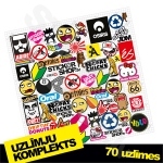 Uzlīmju komplekts - 70 uzlīmes
