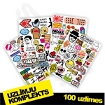 Uzlīmju komplekts - 100 uzlīmes 4xA4 lapas