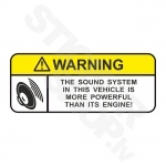 Sound System Warning