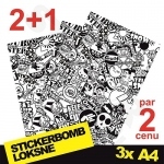 Black And White Stickerbomb Nr. 2 3x A4