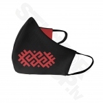 Latviešu Rakstu ZīmeSejas Maska Melna/Sarkana