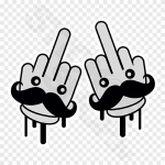 Fuck You Finger Mustache