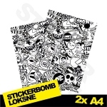 Black And White Stickerbomb Nr. 2 2x A4
