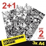 Black And White Stickerbomb Nr. 3 3x A4