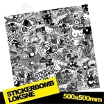 Black And White Stickerbomb 500x500